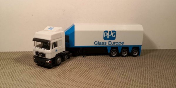 Herpa MAN F2000 Glass Europe Glastransporter Sattelzug *VI687